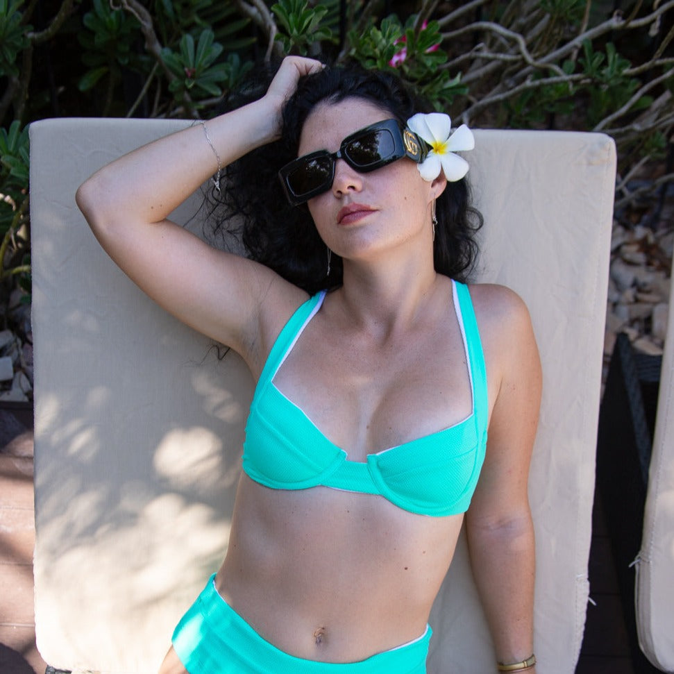 Bella Top - White/Jade