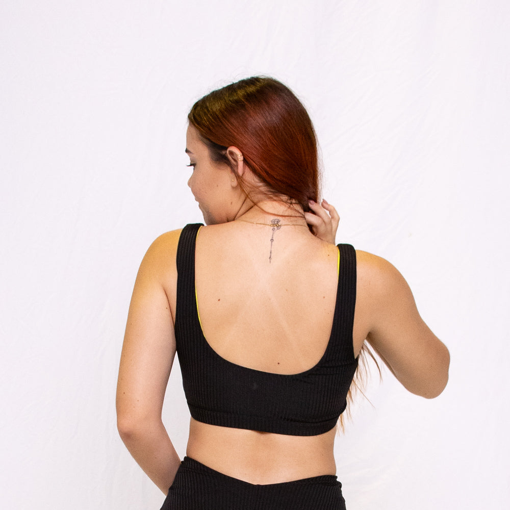 Mischa Top - Black/Lime