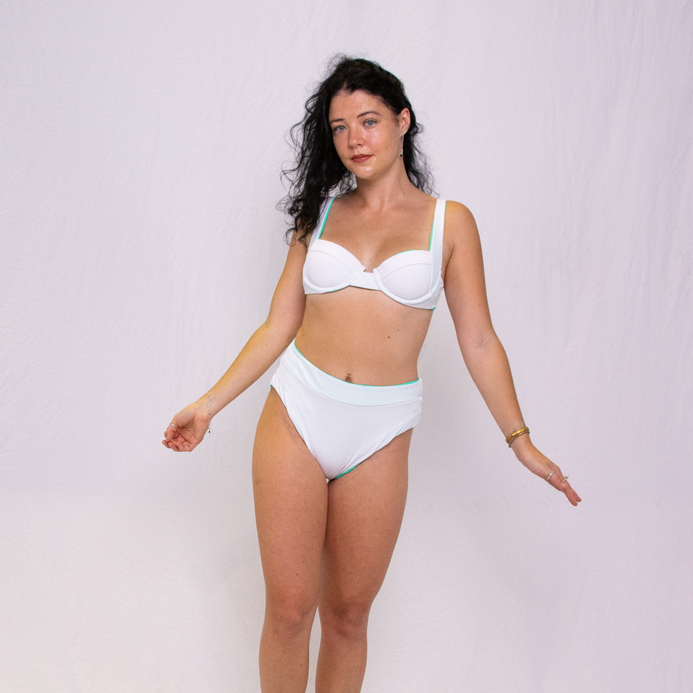 Katie Luxe Bottom - White/Jade