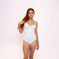 Julia One Piece - White/Jade